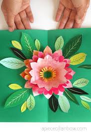 You'll be using these materials to make diy paper flowers like roses, peonies, dahlias, anemones, cherry blossoms, and other pretty flowers that you'll love creating. Make A Birthday Card With Pop Up Watercolor Flower Free Designs Pop Up Flower Cards Unique Handmade Cards Flower Cards