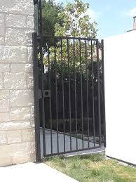 Houston wrought iron gates houston fence builders iron gate designs photo galleryâ. Simple Sleek Modern Designed Wrought Iron Walk Gates