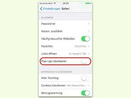 Safari Pop Up Blocker Abstellen