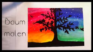 Und erst danach fügen sie die details der rinde und der holzstruktur hinzu. Baum Malen Painting Art Youtube