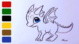 This is where you will be detailing the cartoon dragon a lot more. How To Draw A Baby Dragon Part 4 Youtube