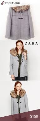Aliexpress'te 2020 yılına ait en iyi ürünlerde üstün alışveriş ve muhteşem fiyatlar sizi bekliyor! Zara A Line Wool Duffle Coat Zara Wool Coat A Line Style Zipper With Toggles At The Top Removeable Fur Around Hood Grey Color Duffle Coat Zara Jackets Zara