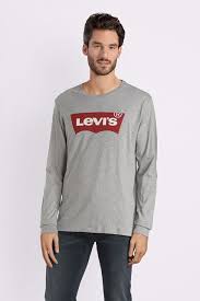 L'alliance du classique pantalon cigarette, des chaussures à boucles. Levi S Tee Shirt Manches Longues 36015 Gris Homme Des Marques Et Vous