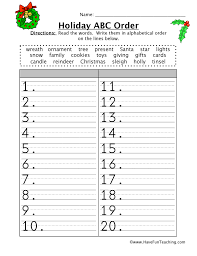 All of these activities are printable (not . Christmas Abc Order Worksheet Have Fun Teaching