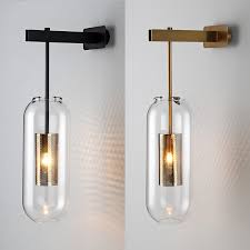 If you are interested in black and gold wall sconce, aliexpress has found 648 related results, so you can compare and shop! Oblong Clear Glass Wall Lamp Modern 1 Bulb Black Gold Sconce Lighting With Inner Mesh Cage Beautifulhalo Com