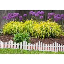 Emsco 24 In Resin Picket Garden Fence 18 Pack 2140hd The Home Depot In 2020 Garden Fence Garden Edging Landscaping With Rocks
