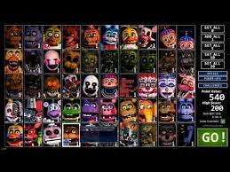 Fnaf Ultimate Custom Night 50 Characters Main Menu And Gameplay Youtube Fnaf Art Reference Photos Night