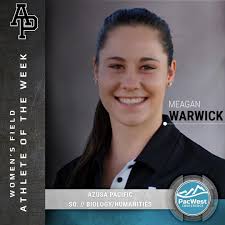 Congrats to Meagan Warwick and Weston Ellis for earning PacWest Athlete of  the Week honors after earning NCAA provisional marks in the heptathlon and  decathlon at last weeks Sam Adams Multi in