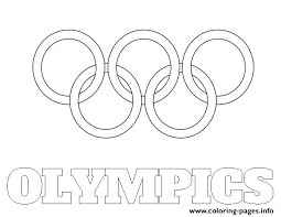 olympic rings logo coloring page printable