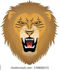 Muzzle Powerful Roaring Lion Stock Vector (Royalty Free) 785876839