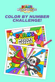 Gus goes tcamping fishing and other fun pretend. Ryan Challenges You To Color By Number Nickelodeon Parents