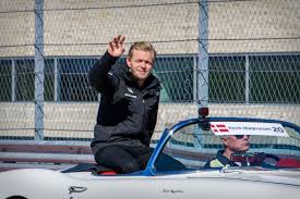 Kevin magnussen enjoyed his first day driving an indycar. Kocn35ugrourom