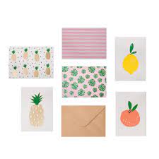 Make it funny, make it thoughtful, add a note or add a photo. Outshine 48 Blank Greeting Note Cards With Envelopes In Cute Storage Box 6 Designs Bulk All Occasion Notecards 3 5 X 5 Cards For Thank You Notes Business Pineapple Lemon Stationary Gift Frolic