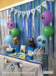Puppy Dog Pals 1st Birthday Catchmyparty Com Dog Themed Birthday Party Boy Birthday Parties Dog Birthday Party