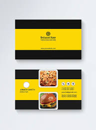 Of those, we have plenty of food industry specific templates perfect for either a catering business or restaurant. Yellow And Black Modern Restaurant Business Card Template Image Picture Free Download 450016406 Lovepik Com