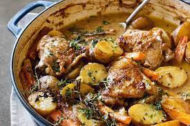 French Style Chicken And Potatoes Recipe Easy Chicken Dinners Chicken Recipes Recipes