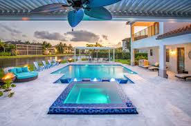 Infinity pools are designed to look like the pool extends all the way out to the horizon to look like the pool is combined with the lake or ocean behind the pool. About Us Van Kirk Pools Deerfield Beach Fl Luxury Pool Builder Palm Beach County Fl Van Kirk Pools