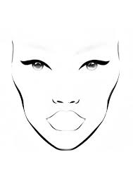 How To Draw A Makeup Face Chart Saubhaya Makeup