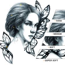 PANDAFLY Professional Charcoal Pencils Drawing Set