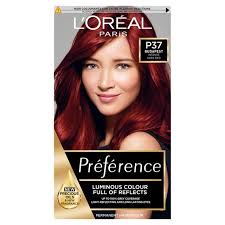 Contains colour gel, developer cream and colour mask. L Oreal Paris Preference Permanent Hair Dye Budapest Intense Dark Red P37 Sainsbury S