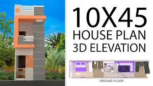 Outside, the rugged exterior displays shingles, stone, and decorative trusses. 10x45 450 Sqft House Plan With 3d Elevation By Nikshail Youtube
