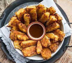 Crispy Mashed Potato Fries Recipe Fried Potatoes Potatoes Air Fryer Recipes Vegan