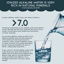 ionized alkaline water is very rich in natural minerals for more info about alkaline water http www alkalux com knowl alkaline water alkaline kangen water