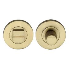 Door handle with thumb turn lock. Bathroom Wc Thumb Turn Release Door Lock In Satin Brass Finish Rs2030k Sb At Simply Door Handles