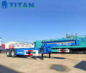 3 Axle Heavy Duty Gooseneck Skeleton Container Chassis Semi Trailer 50 Ton  Capacity Air Suspension 20ft/40ft Containers Q355B
