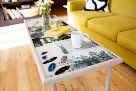 5 layers of transparent resin. Diy Epoxy Resin Coffee Table A Beautiful Mess