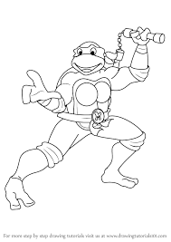 Learn How To Draw Michelangelo From Teenage Mutant Ninja Turtles Teenage Mutant Ninja Turtles Step By Step Drawing Tutorials Teenage mutant ninja turtle pattern.the pattern is easy to follow with heaps of helpful hints and pictures. teenage mutant ninja turtles