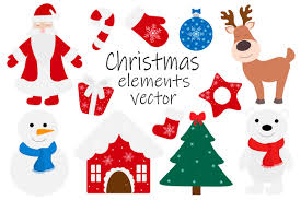 Download Set New Year Christmas Elements Vector Graphic By Shishkovaiv Creative Fabrica SVG Cut Files