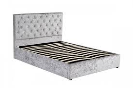 This headboard attaches to most bed frames so your traditional or farmhouse décor is perfected. Sleep Design Chatsworth 5ft Kingsize Crushed Silver Velvet Ottoman Bed Frame By Uk Bed Store