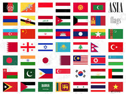 Übersicht mit namen zum ausdrucken. Alle Flaggen Asiens Stock Vektorgrafi Crushpixel