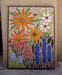 Garden Flowers Mosaic Floral Mosaic Mosaic Flowers Glass Mosaic Art