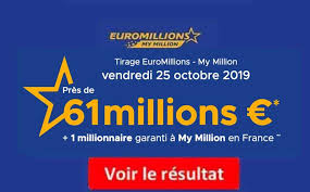 Tirage euromillions du vendredi 25 octobre 2019. Euromillions Results