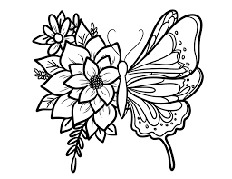 Maybe you would like to learn more about one of these? Floral Butterfly Coloring Sheet Scyap