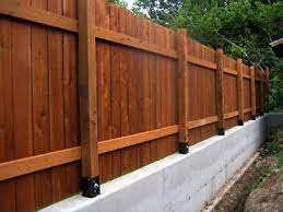 Concrete Fence Post Brackets Fences Concrete Fence Concrete Fence Posts Backyard Fences
