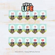 In toca life world, you're the boss! Banner Toca Life World Happy Birthday Bannertoca Boca Etsy In 2021 Birthday Banner Happy Birthday Banners Happy Birthday