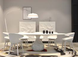 Roche Bobois Aqua Dining Table Designed By Fabrice Berrux Svel Chairs Designed By Cedric Ragot Sno White Dining Table White Dining Room Trendy Dining Room