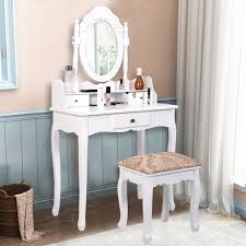 Black sun on the horizon (makeup and vanity set remix). Wooden Jewelry Makeup Dressing Desk Vanity Set W Stool 3 Drawer Walmart Canada