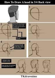 How To Draw A Head In 3 4 Back View By Tkdrawnime Drawings Bad Drawings Bird Drawings