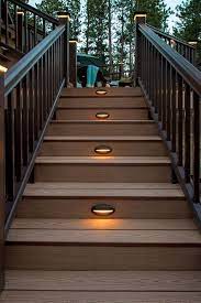 Best Decking Lights For Decks Porches Railings Timbertech Outdoor Stair Railing Outdoor Stairs Deck Lighting