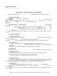 Privesc desfasurarea relatiilor de munca. Model Contract De Munca Completat