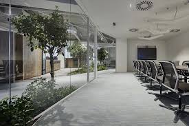 Lab5 Architects Plants A Forest In Skanska S New Budapest Headquarters Office Interiors Green Terrace Architect Design