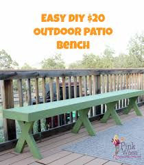 A bench constructed from patio blocks is both practical and sturdy. Diy 20 Outdoor Patio Bench Pinkwhen