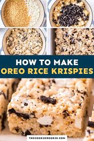 This Is Such A Delicious And Fun Variation On A Classic Rice Krispie Treat These Oreo Rice Krispi In 2020 Oreo Rice Krispie Treats Rice Krispy Treats Recipe Oreo Rice