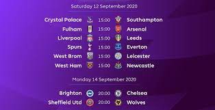 This overview provides a brief summary of all matches in the selected round, with all relevant information for both, during (live) and after the match. Premier League Divulga Tabela Da Temporada 2020 2021 Campeao Liverpool Estreia Contra Leeds De Bielsa Futebol Internacional Ge
