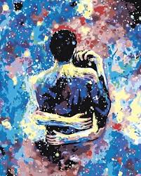 Couple Big Hug Romance And Love Paint By Number Numeral Paint Love Painting Hugging Drawing Painting