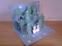 Easy And Simple Pop Up Christmas Card Youtube Pop Up Christmas Cards Christmas Cards Handmade Christmas Tree Cards